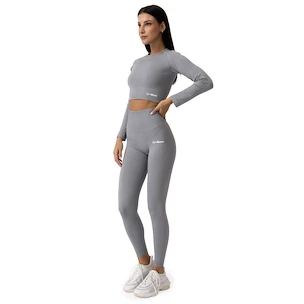 GymBeam  FLO Ribbed Leggings Grey Női leggings XL