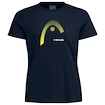 Head  Club Lara T-Shirt Women Dark Blue/Yellow Női póló M