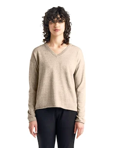 Icebreaker  Flaxen LS V Sweater Beige Pulóver