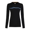 Icebreaker Merino 200 Oasis LS Crewe Mountain Pulse Black Női póló