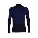 Icebreaker Merino 200 Oasis Sonebula LS High Neck Mid Navy/Royal Navy/Snow/Cb Férfipóló