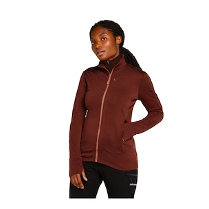 Icebreaker Merino 260 Quantum IV LS Zip Port/Cedar Wood Női melegítőfelső