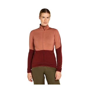 Icebreaker Merino 400 RealFleece Descender LS Z Cedar Wood/Port/Cb Női melegítőfelső