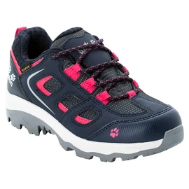 Jack Wolfskin Vojo Texapore Low Dark Blue / Pink Gyermek kültéri lábbelik