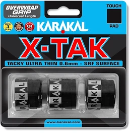 Karakal X-Tak Overgrip 3er Black Felső nyélvédő overgrip