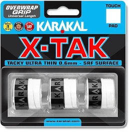 Karakal X-Tak Overgrip 3er White Felső nyélvédő overgrip