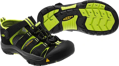 Keen  Newport H2 K Black/Lime Green  Gyerekszandálok