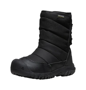 Keen Puffrider Wp Black/Steel Grey  Gyermek kültéri lábbelik US 11