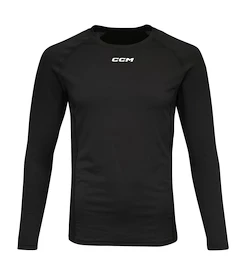 Kompressziós póló CCM Compression LS Top Black Junior