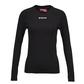 Kompressziós póló CCM LS Training Tee Black Senior