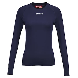 Kompressziós póló CCM LS Training Tee Navy Senior