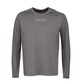 Kompressziós póló CCM Non Compression LS Tee Grey Senior