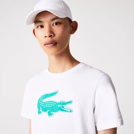 Lacoste Core Performance Light White/Green Férfipóló