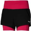 Mizuno  2 in 1 4.5 Short/Black/Persian Red Női rövidnadrág