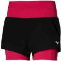 Mizuno  2 in 1 4.5 Short/Black/Persian Red Női rövidnadrág