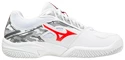 Mizuno  Breakshot 3 CC White/IgnititonRed  Gyerekteniszcipő