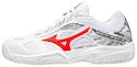 Mizuno  Breakshot 3 CC White/IgnititonRed  Gyerekteniszcipő EUR 32,5