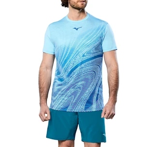 Mizuno  Charge Shadow Graphic Tee Blue Glow Férfipóló