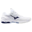 Mizuno  Wave STEALTH 6 White/Bellwether Blue  Férfiteremcipő