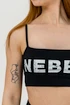 Nebbia Barbell Therapy Back Check Black  Női melltartó