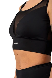 Nebbia  Black Mesh Design Sports Bra "Breathe" 412 black Női melltartó S