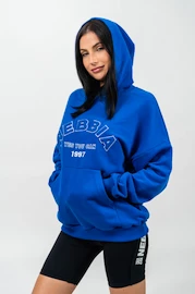 Nebbia Branded Oversized Hoodie blue Női melegítőfelső