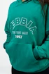 Nebbia  Branded Oversized Hoodie green Női melegítőfelső