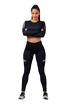 Nebbia  Crop Top 821 black Női póló