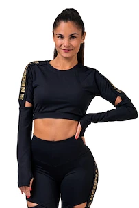 Nebbia  Crop Top 821 black Női póló