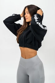 Nebbia Cropped Zip-Up Hoodie black Női melegítőfelső