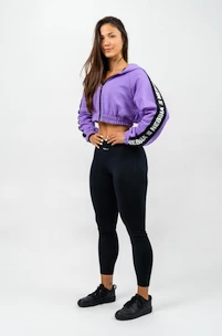 Nebbia  Cropped Zip-Up Hoodie purple Női melegítőfelső