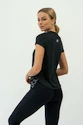 Nebbia  FIT Activewear T-Shirt “Airy” with Reflective Logo black Női póló