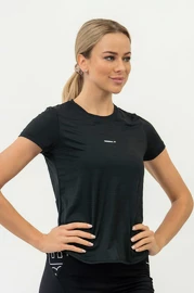 Nebbia FIT Activewear T-Shirt “Airy” with Reflective Logo black Női póló