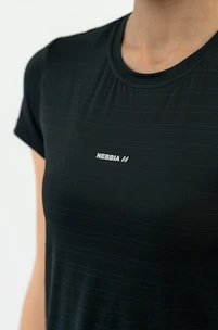 Nebbia  FIT Activewear T-Shirt “Airy” with Reflective Logo black Női póló