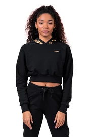 Nebbia Golden Crop hoodie 824 black Női melegítőfelső