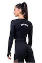 Nebbia Hero Sporty Hero crop top long sleeve black Női póló