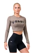 Nebbia Hero Sporty Hero crop top long sleeve mocha Női póló