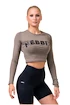 Nebbia Hero Sporty Hero crop top long sleeve mocha Női póló XS