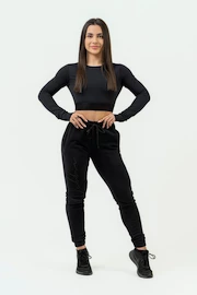 Nebbia Intense Women's Long Sleeve Crop Top Perform 839 Black Női felső