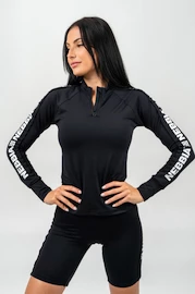 Nebbia Long Sleeve Zipper Top WINNER black Női póló