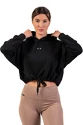 Nebbia  Loose Fit Crop Hoodie black Női melegítőfelső