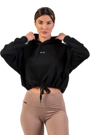 Nebbia Loose Fit Crop Hoodie black Női melegítőfelső