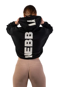 Nebbia  Loose Fit Crop Hoodie black Női melegítőfelső