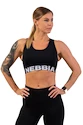 Nebbia  Medium Impact Cross Back Sports Bra 410 black Női melltartó S