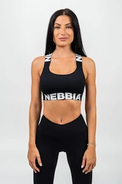 Nebbia Medium-Support Criss Cross Sports Bra black Női melltartó