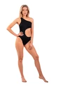 Nebbia  One Shoulder Asymmetrical Monokini 459 Black Fürdőruha