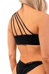 Nebbia  One Shoulder Bandeau Bikini Top 448 Black Fürdőruha