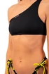 Nebbia  One Shoulder Bandeau Bikini Top 448 Black Fürdőruha