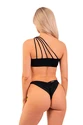 Nebbia  One Shoulder Bandeau Bikini Top 448 Black Fürdőruha