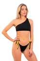 Nebbia  One Shoulder Bandeau Bikini Top 448 Black Fürdőruha